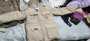 NASA BASE官方潮牌羽绒服男女款秋冬季青少年情侣衫加厚保暖中长款连帽外套 826-米白(枫叶) L（推荐体重116-135斤） 实拍图
