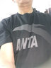 安踏（ANTA）t恤男士短袖夏季薄款圆领潮流大logo纯色舒适透气跑步上衣运动服 -5基础黑/灰标 M (170) 适合100-120斤 实拍图