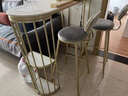 星昭吧台桌北欧家用简约客厅厨房桌椅轻奢家庭隔断靠墙高脚凳岩板圆角 吧台椅坐垫 组装 实拍图