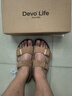 Devo Life的沃软木凉鞋男女同款休闲凉鞋夏季勃肯鞋情侣外穿沙滩凉拖鞋2627 黄棕反绒皮 40 （建议拍小一码） 实拍图