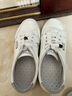 九寸阳光小白鞋女春季新款百搭透气一脚蹬运动休闲平底鞋板鞋女款时尚百搭 白灰款37码 实拍图