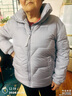 雪中飞女士鹅绒糖果色羽绒服简约百搭日常通勤立领纯色冬季保暖外套潮 灰色 M (165) 实拍图