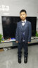 罗蒙儿童西装套装2025新款男童主持人花童中大童钢琴毕业演出服礼服狂 五件套 外套裤子马甲衬衫领结 150 实拍图