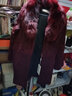 慕舍（mushe）轻奢品牌海宁皮草外套女皮毛一体兔毛中长款狐狸毛领真皮皮草大衣 酒红色中长款 L 实拍图