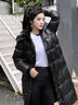 金羽杰明星同款90鸭绒冬季加厚保暖泡芙羽绒服女士长款面包服Y23806208Y 新黑格尔 S 适合120斤以下 实拍图