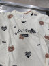 南极人（Nanjiren）睡衣女夏季纯棉带胸垫短袖圆领套头女士睡衣春夏可外穿家居服套装 17M57005（无胸垫） XL（165-170cm，110-130斤） 晒单实拍图