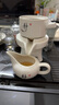豪祥 紫砂懒人自动陶瓷茶壶冲茶器单个旋转石磨家用办公功夫茶具配件 白静泡茶壶+茶海（矮款） 实拍图