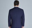 阿悠胖大码西服套装男商务结婚伴郎西装礼服 藏青西服西裤 6XL/205 实拍图