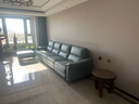 顾家家居（KUKA）现代轻奢真皮小户型头层牛皮沙发客厅家具1105 1105海雾蓝凳 实拍图
