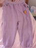 阿米拉（AMILA）啊咪啦童装多色百搭运动裤子2023冬季新款男女宝宝加绒保暖休闲裤 普罗旺斯紫 90cm 实拍图