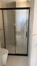 九牧（JOMOO） 【定制】极简整体淋浴房一体式浴室隔断一字型屏风三门联动E16  雅黑 光玻1.4-1.49m（高2m） 实拍图