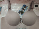 欧诗倩无痕内衣女小胸聚拢加厚美背胸罩收副乳调整型显大无钢圈文胸罩 豆沙色套装（配内裤） S 32/70（AB通杯厚约3CM） 实拍图