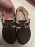 Devo的沃软木拖鞋包头半包加绒加毛外穿冬季保暖勃肯拖鞋女鞋23007 深棕油蜡皮+沃黄毛 36 （建议正码正拍） 实拍图