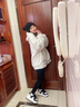 晟霆真皮厚底板鞋女2025春秋新款小白鞋内增高休闲小个子透气运动鞋 7.5cm黑白色 【牛皮】 35 (225mm) 实拍图