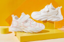 哈比熊童鞋夏季单网小白鞋儿童运动鞋透气男童鞋GU7577 白色29码 晒单实拍图