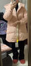 鸭鸭（YAYA）2024年新款羽绒服女中长款韩版连帽时尚百搭修身保暖冬装厚外套NZ 粉色 M 160 实拍图