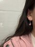 圣雅罗银耳钉女气质耳环时尚饰品长款星星耳坠生日礼物送女友 星光流转耳环 粉色 实拍图