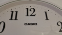 卡西欧（CASIO） 13英寸静音挂钟客厅钟表时钟表挂墙创意现代日式简约石英钟 经典白IQ-88-7PF 实拍图