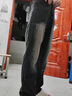 迪伽达牛仔裤男装欧美vibe高街潮流ins美式复古痞帅直筒长裤子男士 TYFS- Y9040黑色 2XL 【125-140斤】 实拍图