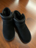 ZHR冬季雪地靴女短筒网红平底短靴女百搭靴子不易滑加绒加厚保暖棉鞋 黑色 39 实拍图