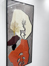 墨派（Mopai）玄关装饰画竖版现代简约走廊过道背景墙壁画入户轻奢挂画免打孔 鹿影随行 80*160cm晶瓷+铝合金边框 实拍图