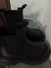 AI真皮烟筒靴女2025秋冬季新款女鞋短靴厚底马丁靴棉皮鞋加绒女靴子 黑色【加绒款】ZZM22397 37 实拍图