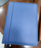 朗捷a5商务笔记本子可拆卸活页本多功能拉链包记事本会议记录本带计算器笔记本文具皮面日记本定制logo 蓝色（单本） 实拍图