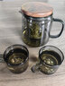 忆壶茶（YIHUTEA）玻璃茶壶泡茶家用耐高温单壶过滤泡茶神器办公室泡花茶壶茶具套装 【黑色款】壶+2杯 3件 实拍图