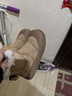 迪士尼童鞋冬季雪地靴女孩勃肯鞋百搭短筒加绒棉靴女童DF1115卡其34码 实拍图