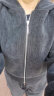 梵希蔓秋冬搭配一整套抓绒休闲运动套装连帽卫衣外套阔腿裤两件套 M3861 铁灰色 M 晒单实拍图