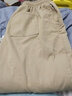 雅鹿裤子男春秋季薄款港风修身男士宽松束脚运动长裤大码工装休闲裤男 卡其色【加绒款】 加绒 3XL 【建议体重155-170斤】 实拍图