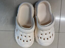 百慕倾臣洞洞鞋女士夏季可爱百搭家居新款防滑厚底户外两穿情侣包头凉拖男 白色 37-38 适合38-39（内长240MM） 实拍图
