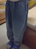 贝孩趣男童裤子儿童牛仔裤秋冬长裤童装中大童冬季加绒加厚男孩束脚裤 H压花牛仔长裤【加绒款】 130 码(建议身高115-125厘米) 实拍图