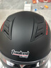 坦克摩托车头盔3C四分之三盔T536四季防风B.Duck电动车安全帽男女 亚黑洛克【热卖】【彩色镜片+透明镜片】 L（建议头围56-58cm） 实拍图