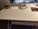 耀沉【24小时发货】电脑桌台式实木桌面简约书桌书架一体办公学习桌子 白架+白色 长120*宽60*高75 实拍图
