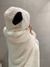 优悦居新款秋冬午睡毯子斗篷毛绒加厚保暖毛毯 可爱卡通小熊带帽子披肩 白色 175cm以上 晒单实拍图