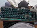狼蛛（AULA）F3010机械手感键盘 游戏键盘 有线键盘 背光发光台式电脑笔记本网吧外设吃鸡 冰蓝光 灰色 晒单实拍图