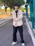 OEMG 灯芯绒长袖衬衫外套男春秋夏季宽松大码潮牌潮流百搭休闲上衣服 杏色 XL 【建议135-150斤】 实拍图