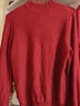 欧莎（OSA）红色套头毛衣2025年新款女秋冬宽松外穿半高领打底衫内搭上衣 大红A M 实拍图