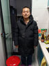 花花公子（PLAYBOY）棉服男中长款棉衣男2025秋冬季外套男士连帽棉袄厚衣服 黑色 XL 实拍图
