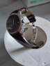 潮熙【JD送货】适用天梭女表带T035真皮1853表带天梭库图表带T035210A 酒红皮银扣 18mm 实拍图