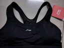 李宁（LI-NING）运动内衣女瑜伽健身文胸中强度支撑速干透气背心跑步 黑色 XL 实拍图