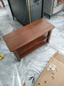 美洲马（MEZVMV） 实木换鞋凳鞋柜门口 简约家用进门收纳鞋架坐凳一体入户 161二层胡桃色80cm 实拍图