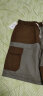 后探（HouTan）美式重磅复古工装短裤男士夏季宽松户外休闲5分裤ins潮流拼色中裤 灰咖 3XL（180-200斤） 晒单实拍图