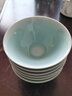 龙泉青瓷家用米饭碗高脚斗笠碗稀饭碗陶瓷酒店餐饮耐高温加热喇叭碗汤碗 弟窑粉青【5寸】 实拍图