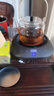 容山堂粗陶茶壶煮茶器茶具套装泡茶壶烧水壶电陶炉围炉煮茶碳炉酒精炉 祥云钮壶小容黑胡桃木纹炉 780ml 实拍图