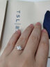 谢瑞麟（TSL）母亲节礼物18K金钻石戒指环群镶求婚订婚结婚白金钻戒女63235 13圈口（约21颗钻，约7分） 实拍图