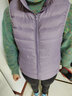 鸭鸭冬季新款羽绒服女休闲羽绒马夹时尚坎肩立领马甲背心KXM 浅紫色 M 实拍图