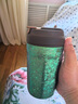CAMBRASS纯钛保温杯男女士款咖啡杯高颜值泡茶水分离杯子生日毕业礼物女生 端午节伴手礼-【纯钛99.9%】冰花绿八角咖啡杯-420ML 实拍图
