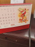 朗捷（longe）台历2024年日历龙年月历大格子书写计划本式年历简约办公桌面日历摆件桌历定制 红色-平安喜乐（2024年） 实拍图